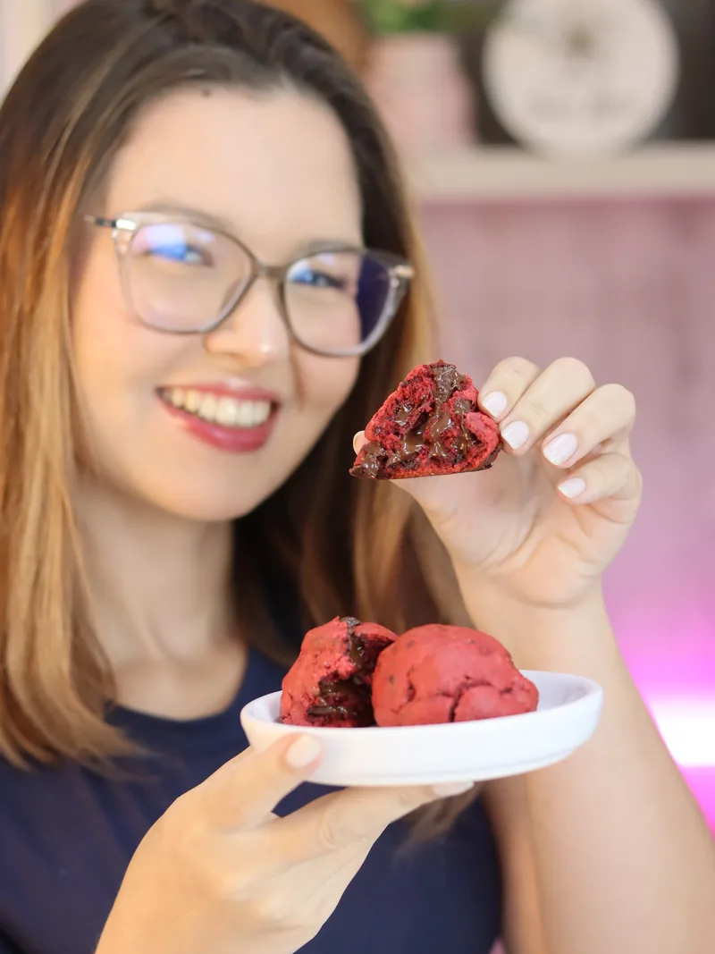 Cookie Zero da Pink recém-feito na mão